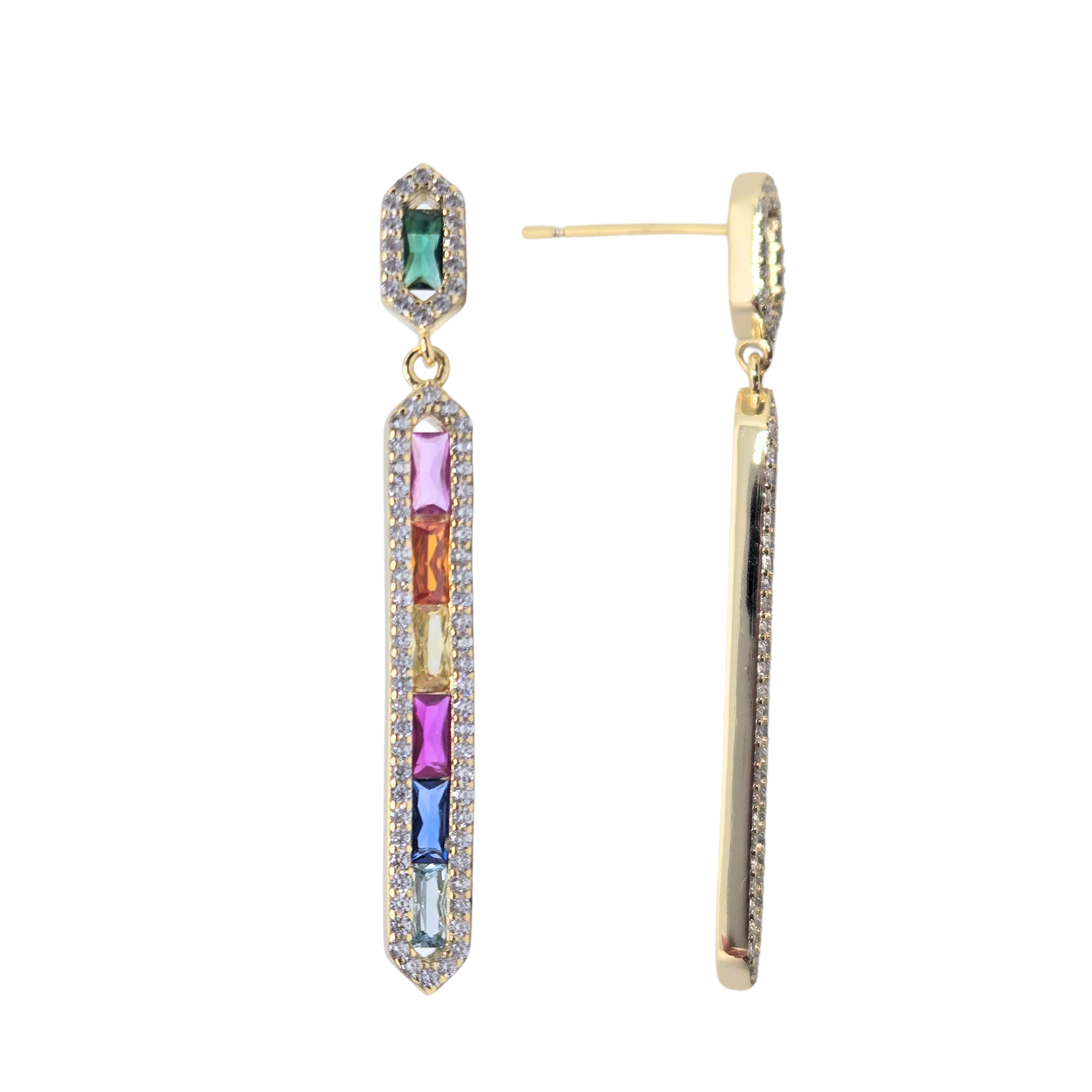 Cascading Rainbow Earrings