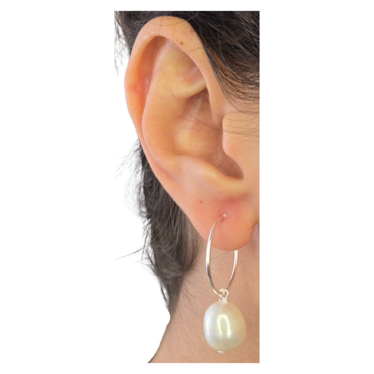 Aurora Pearl Hoops