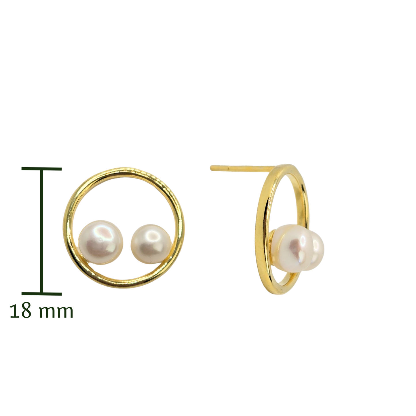 Dual Halo Pearl Studs