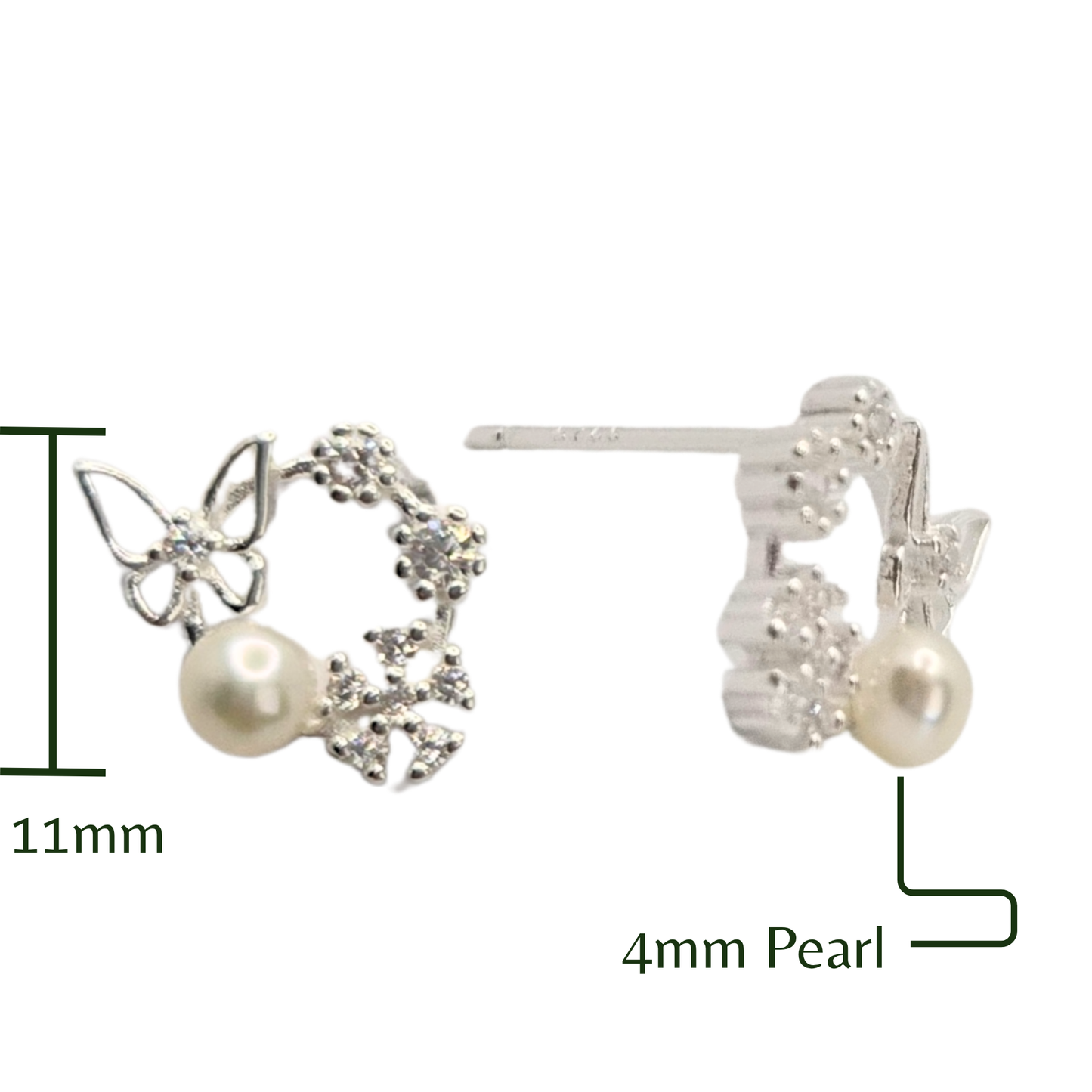 Flutter Pearl Studs