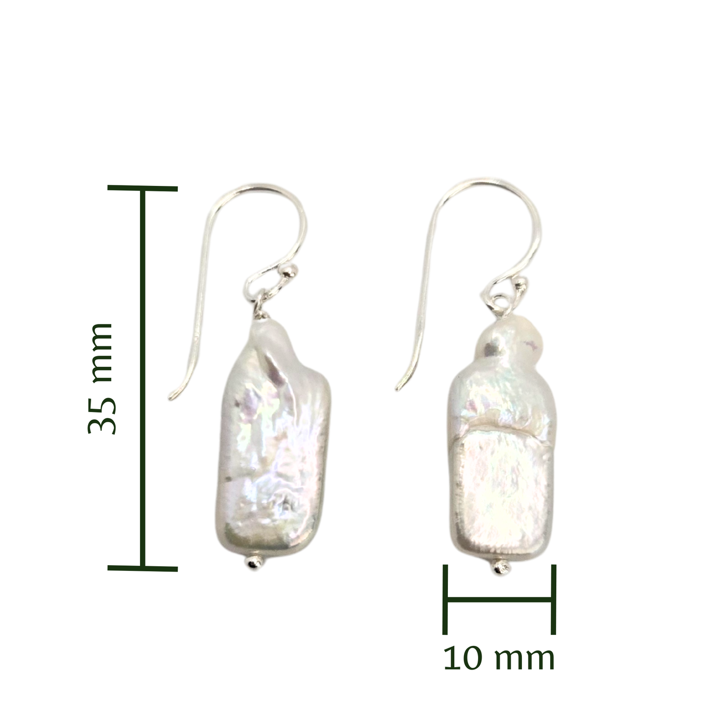 Freeform Dangly Pearl Earrings