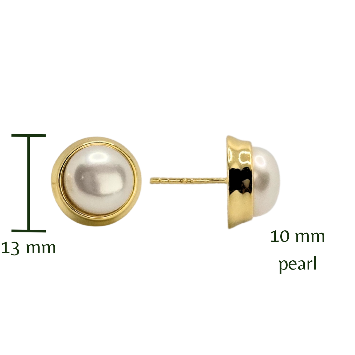 Goldline Pearl Studs
