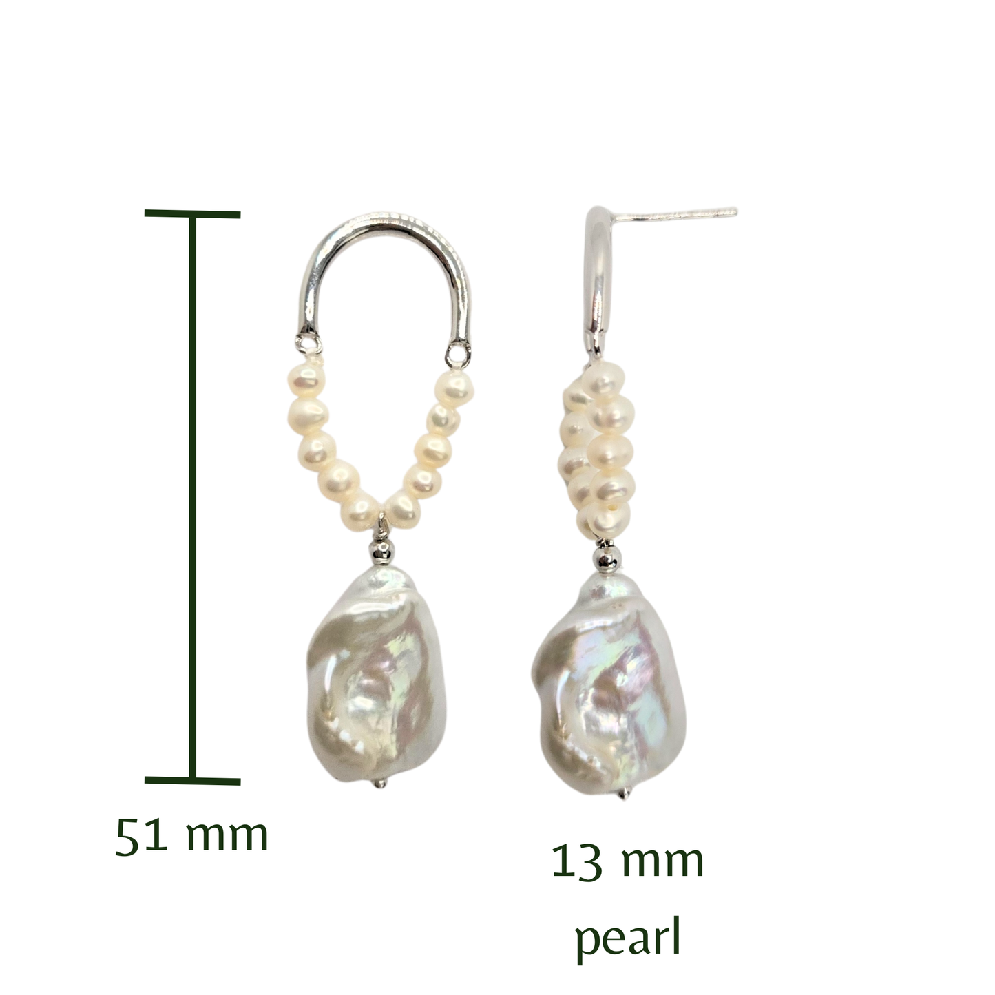 Baroque Frame Pearl Earrings