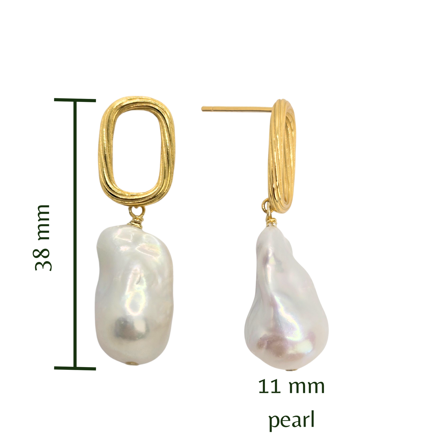 Orchid Baroque Pearl Earrings