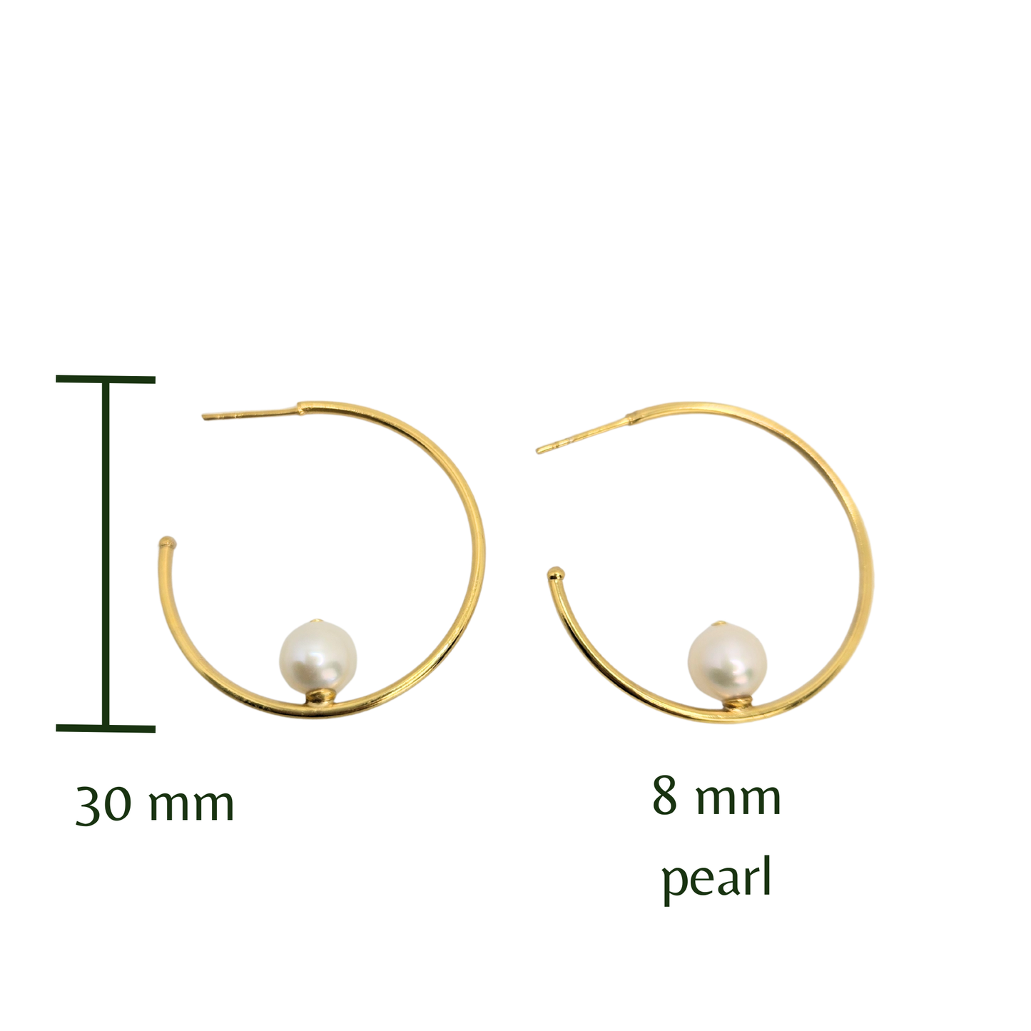 Orbit Hoop Pearl Earrings