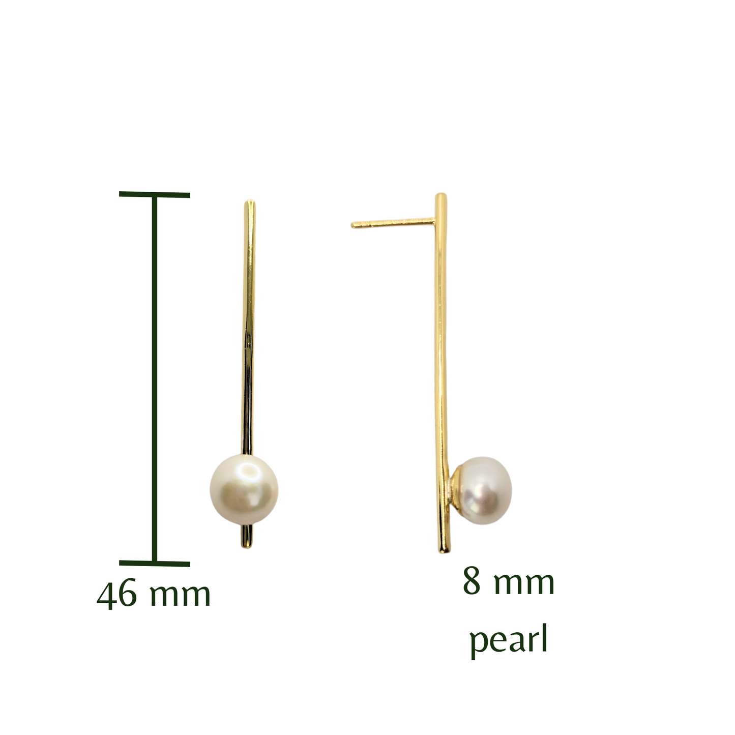 Linear Pearl Earrings