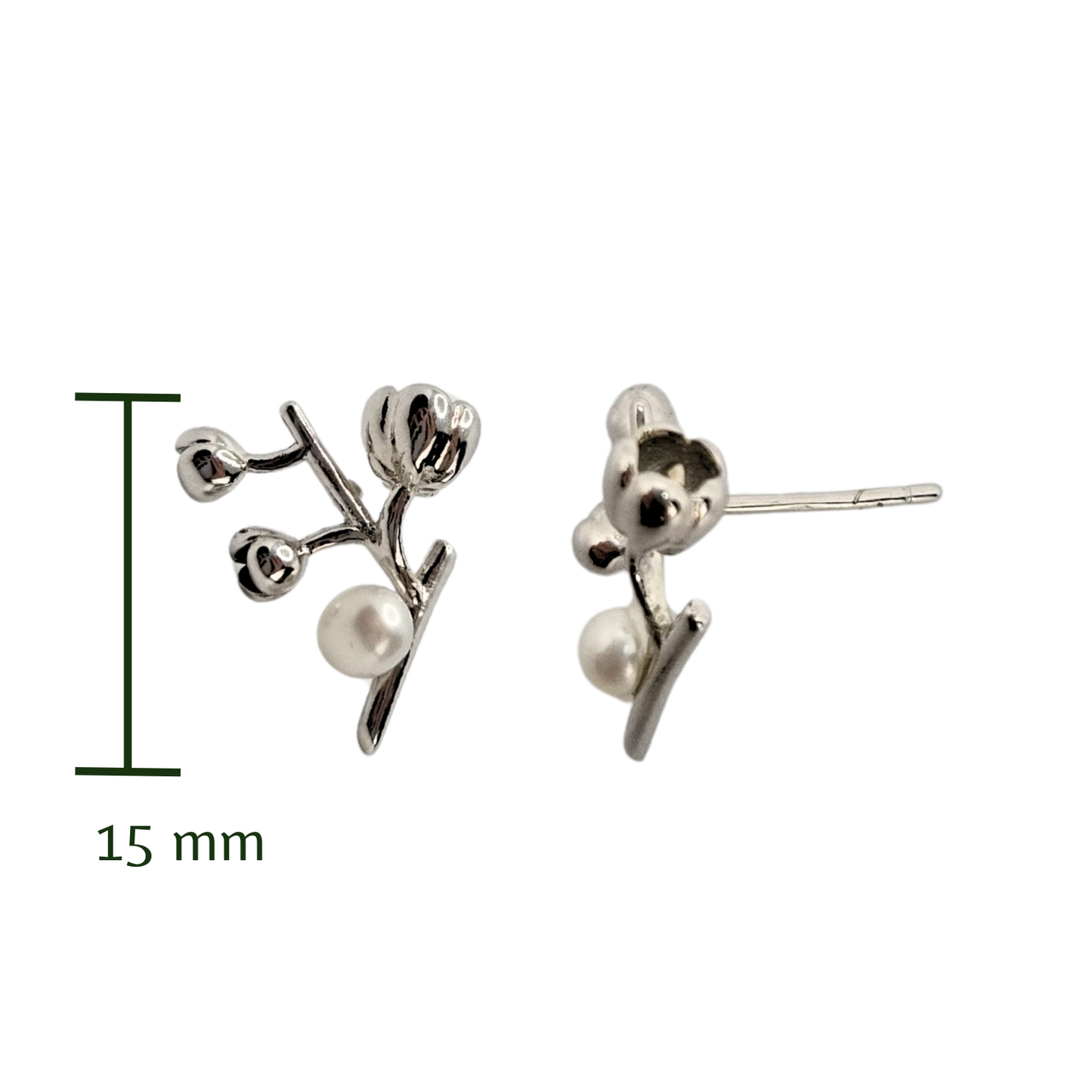 Botanical Pearl Studs