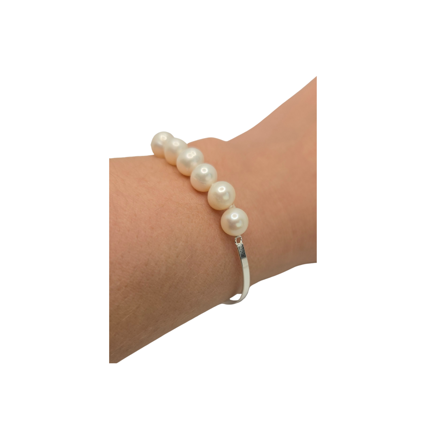 Row Minimal Pearl Bracelet