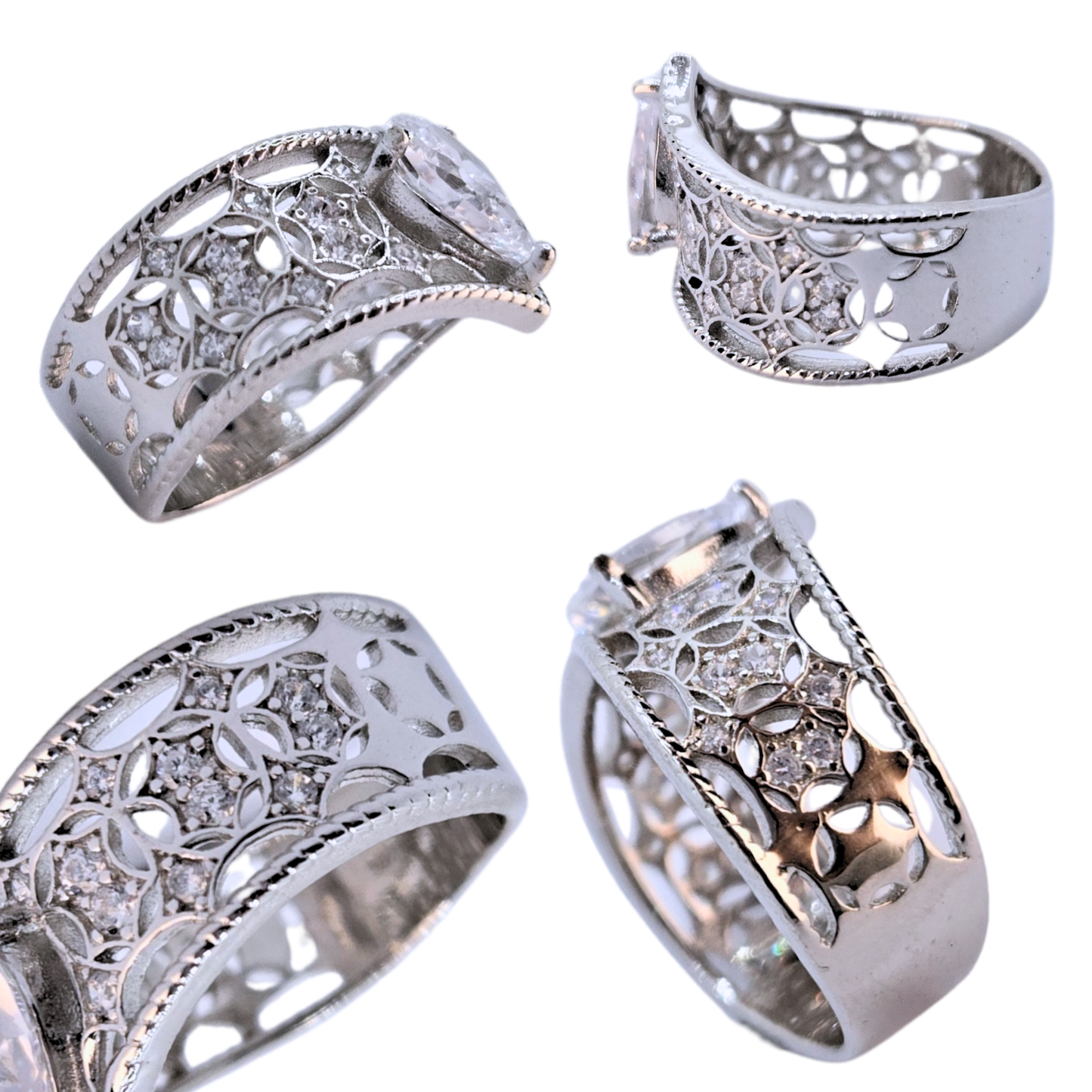 Moonlit Drop Ring