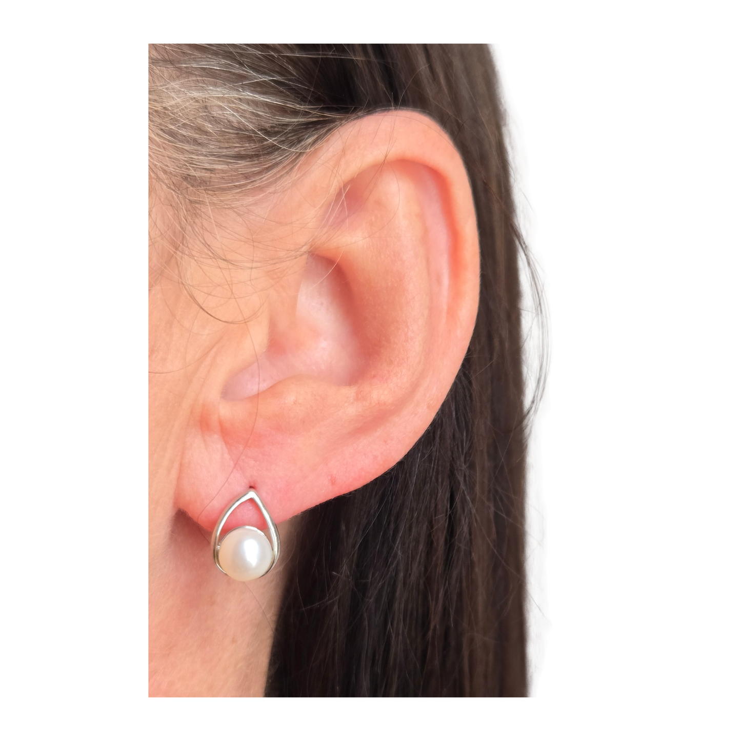 Petite Halo Pearl Studs