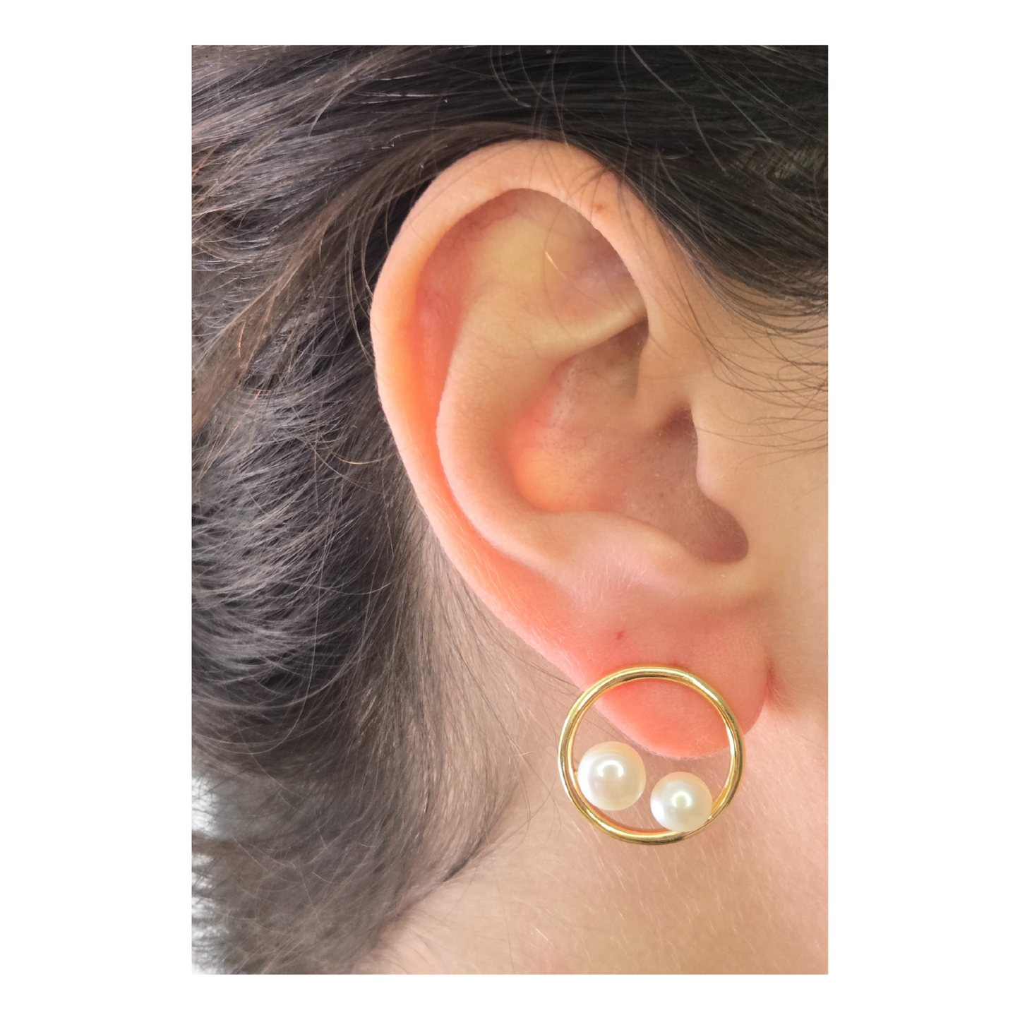 Dual Halo Pearl Studs