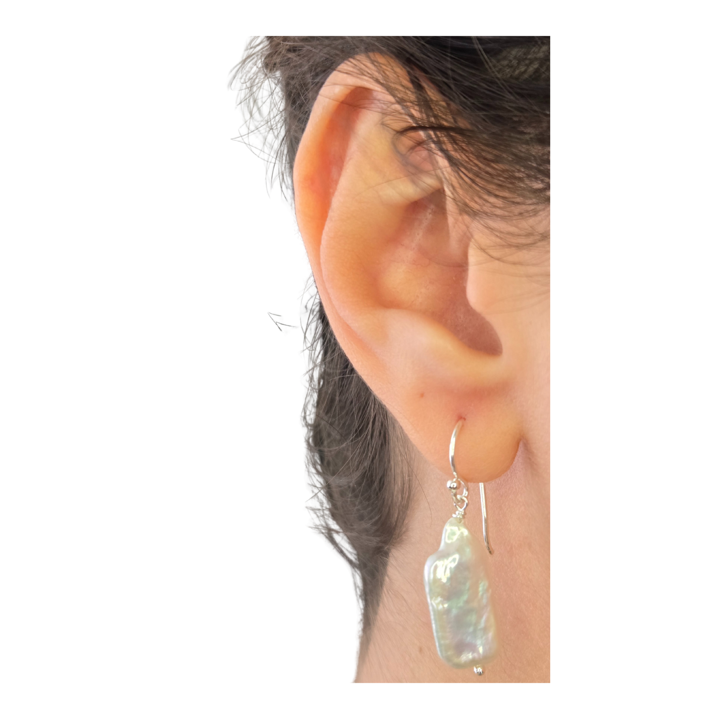 Freeform Dangly Pearl Earrings