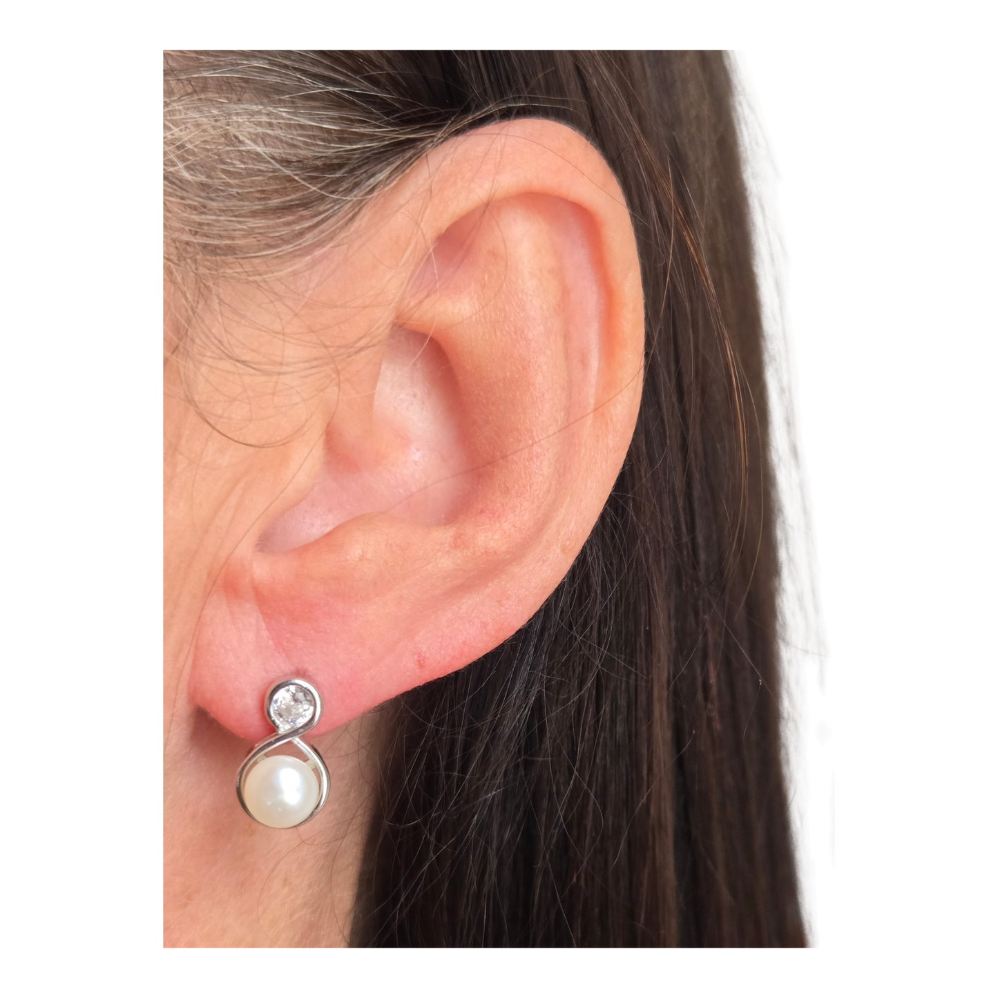 Infinity Pearl Studs
