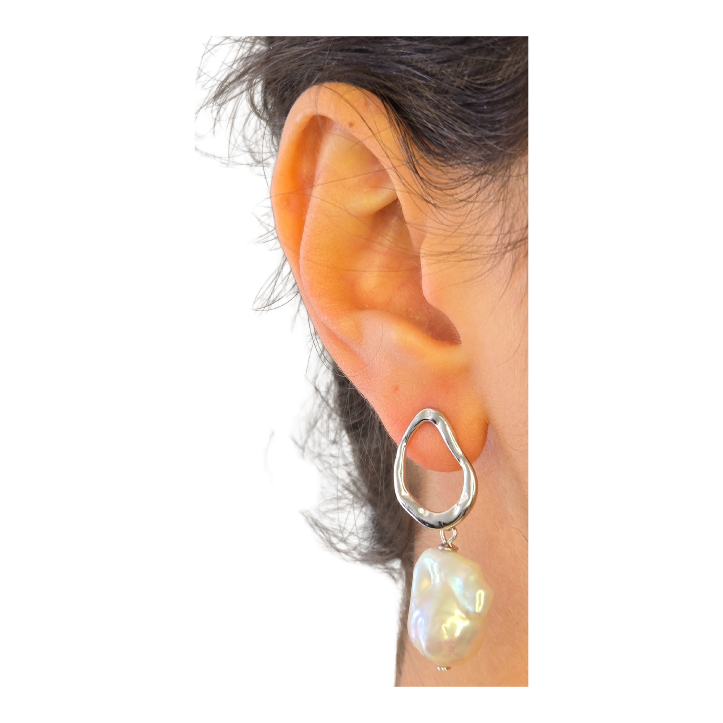 Ripple Baroque Pearl Earrings