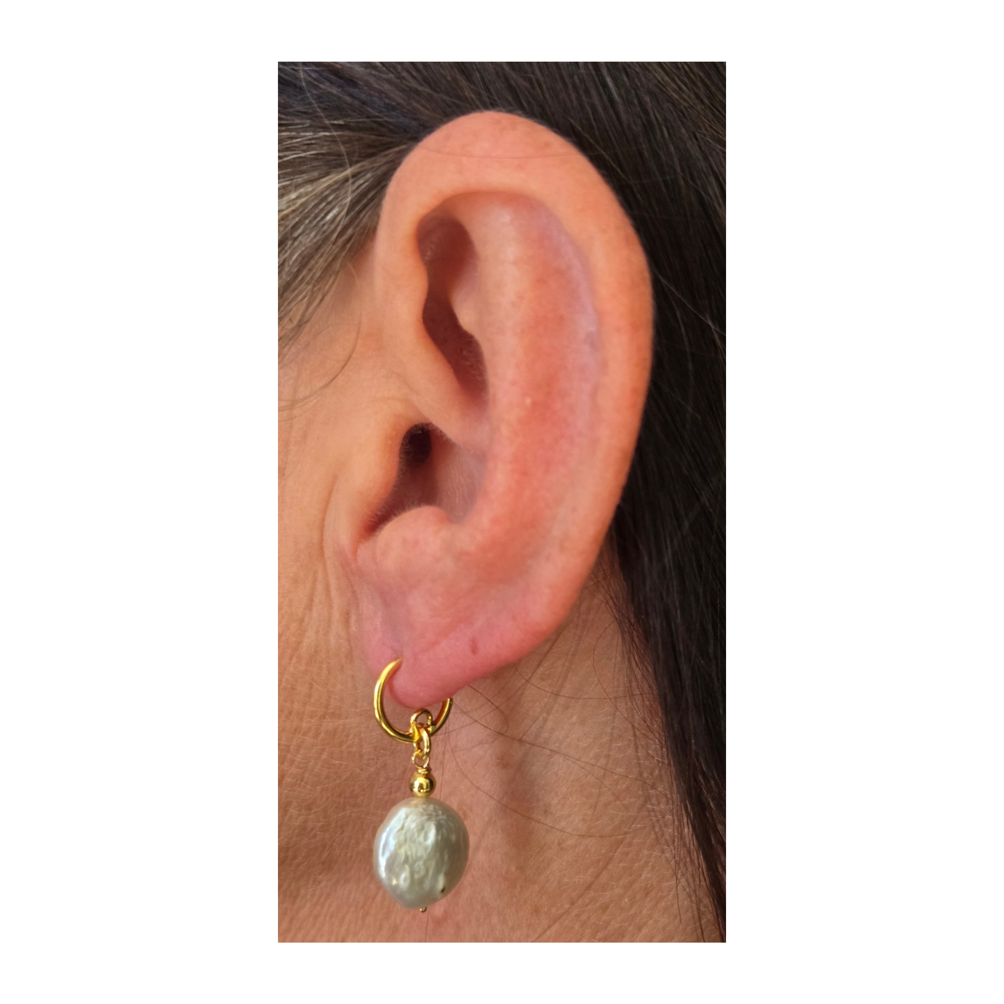 Classic Coin Pearl Hoops