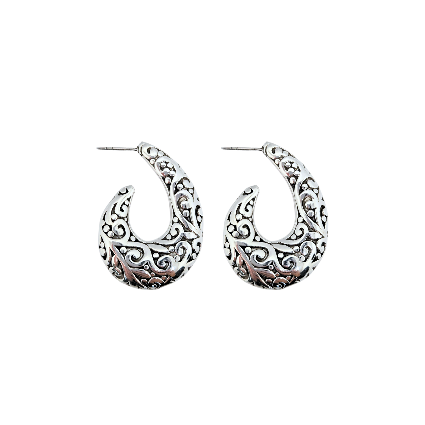 Victorian Filigree Hoops