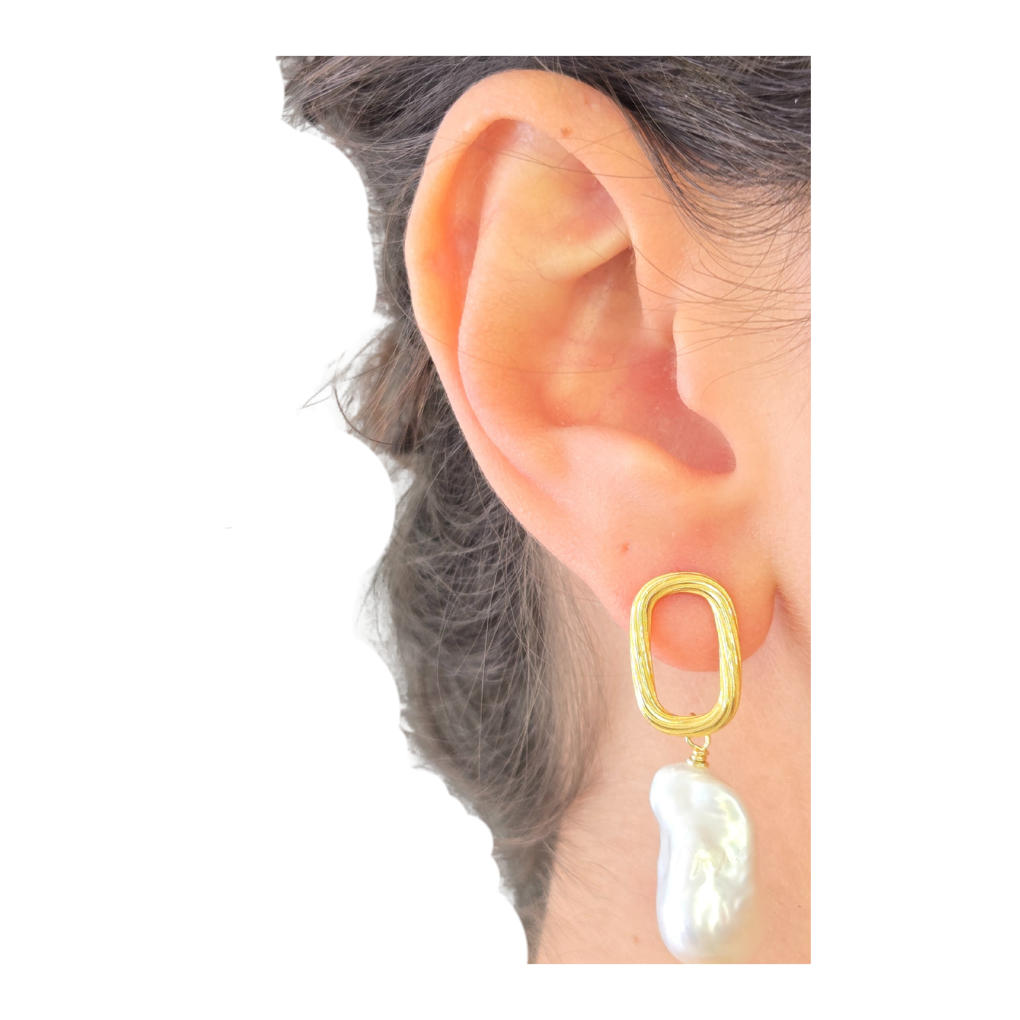 Orchid Baroque Pearl Earrings