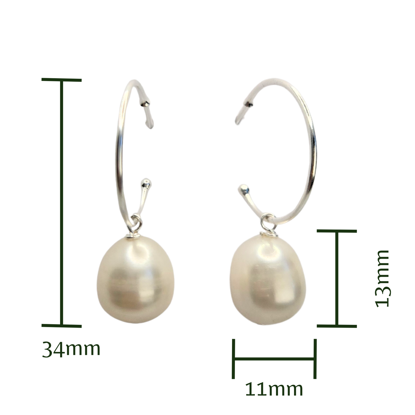 Aurora Pearl Hoops