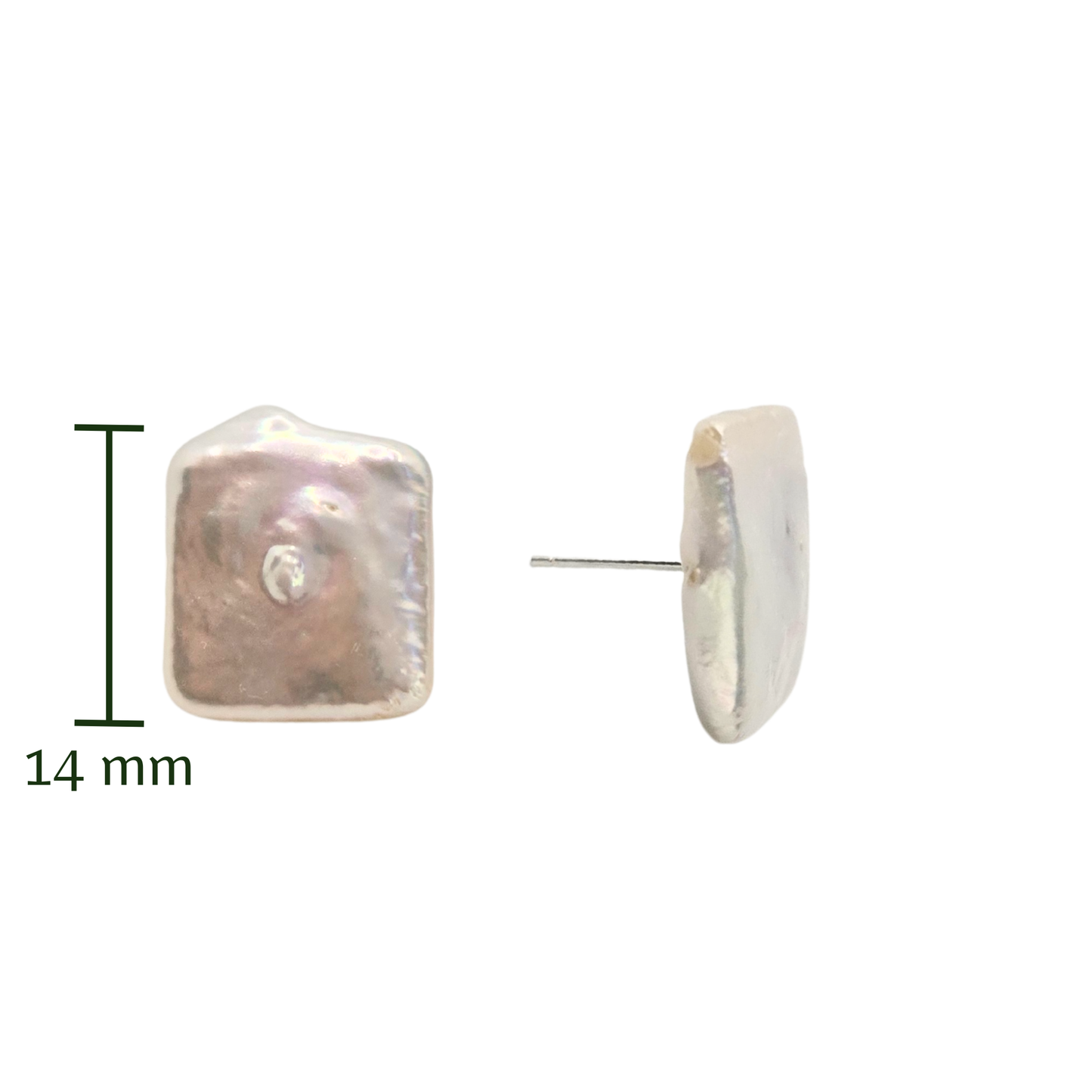 Luster Pearl Square Studs