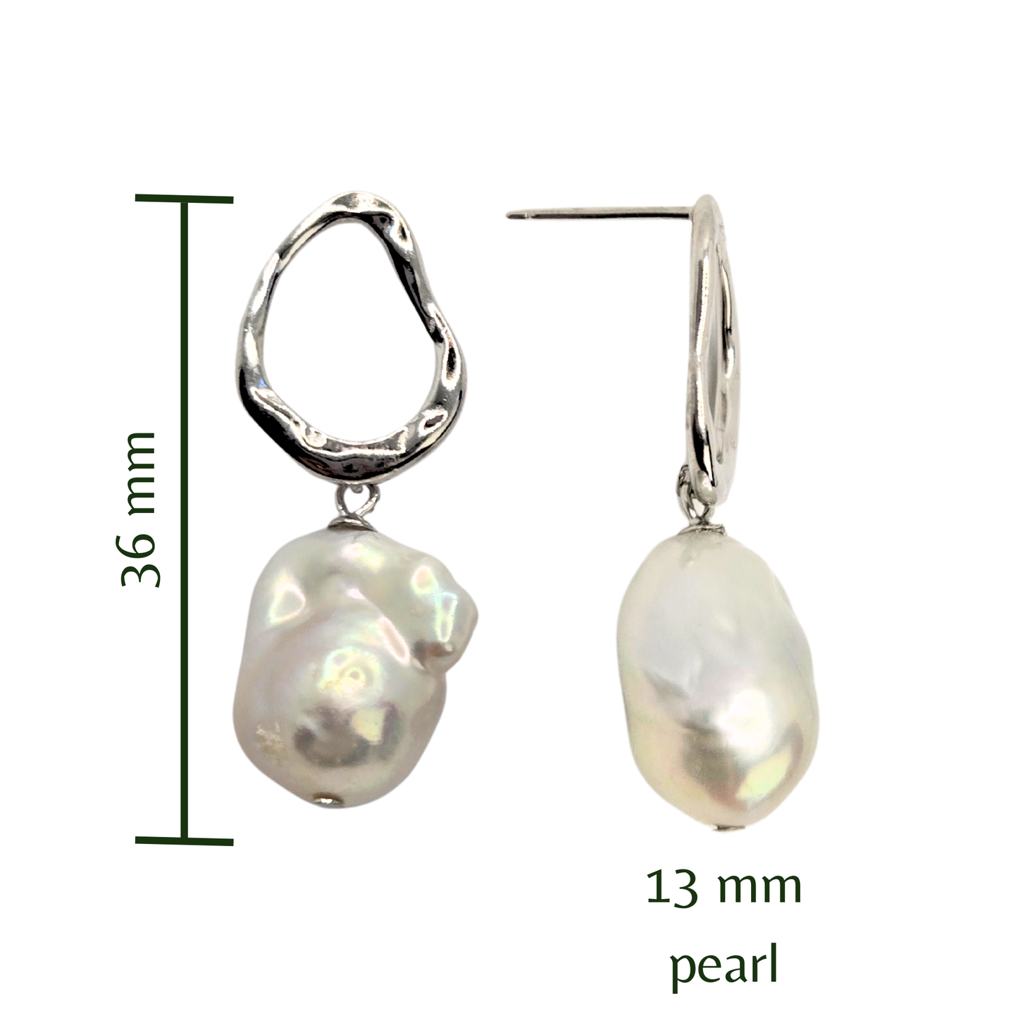 Ripple Baroque Pearl Earrings