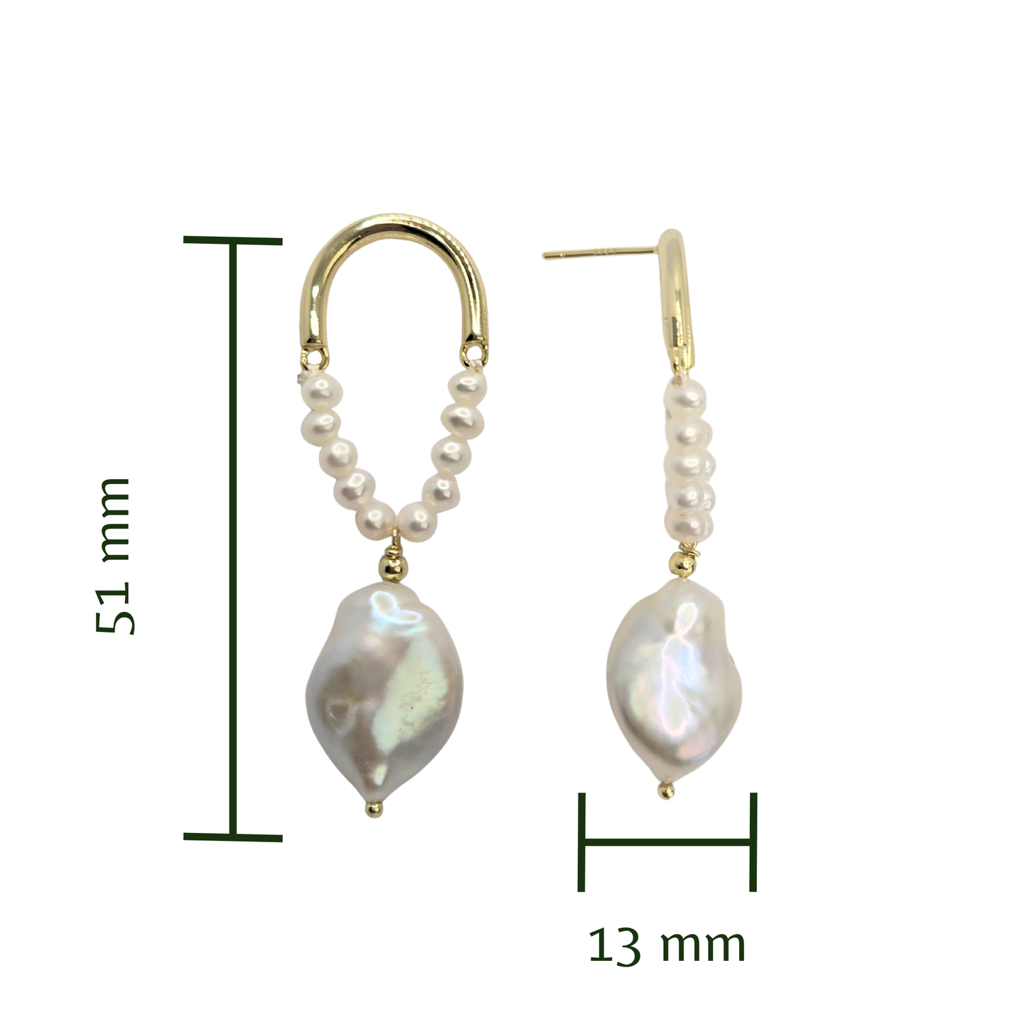 Baroque Loop Pearl Earrings
