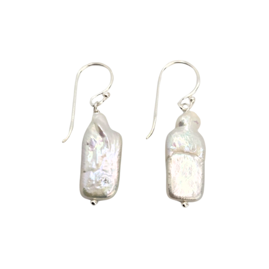 Freeform Dangly Pearl Earrings