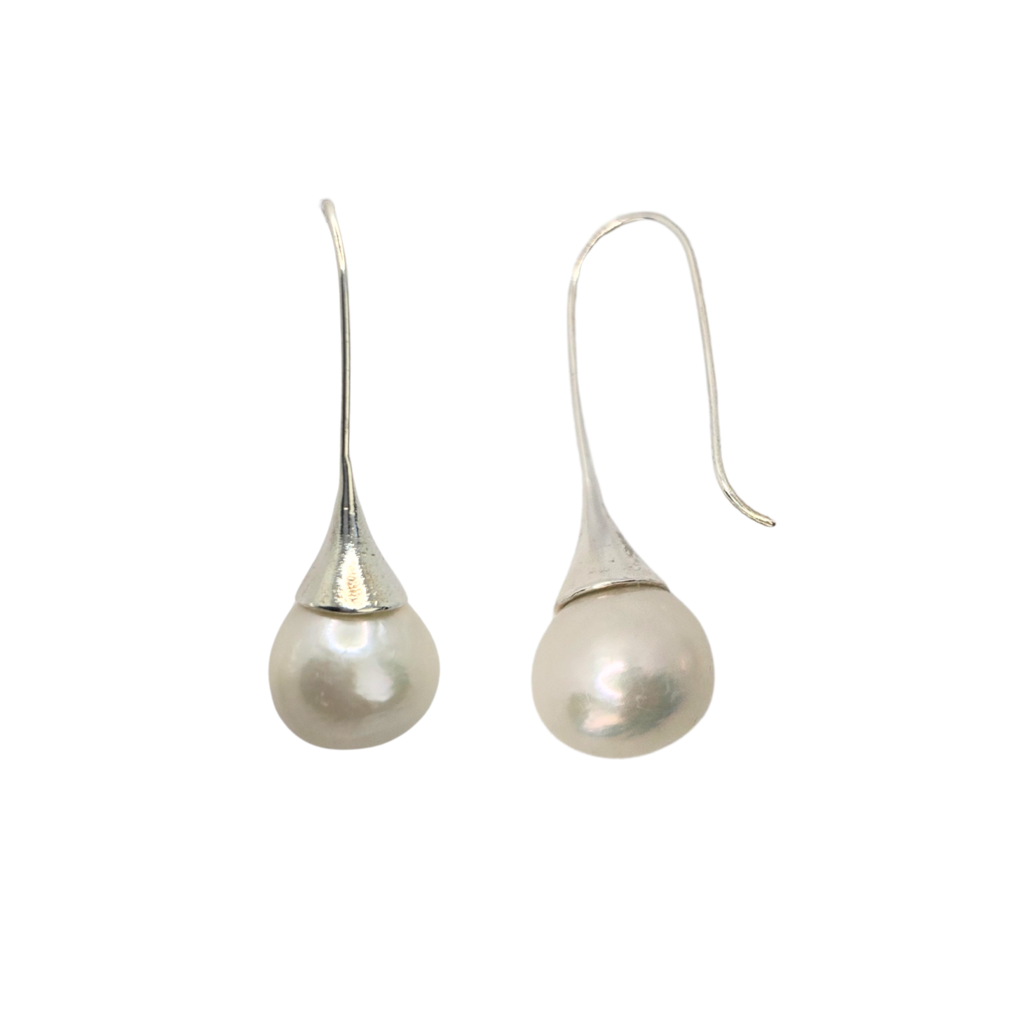 Drop Stem Pearl Earrings