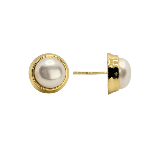 Goldline Pearl Studs