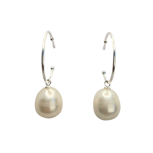 Aurora Pearl Hoops