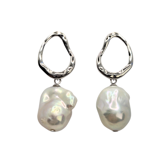 Ripple Baroque Pearl Earrings