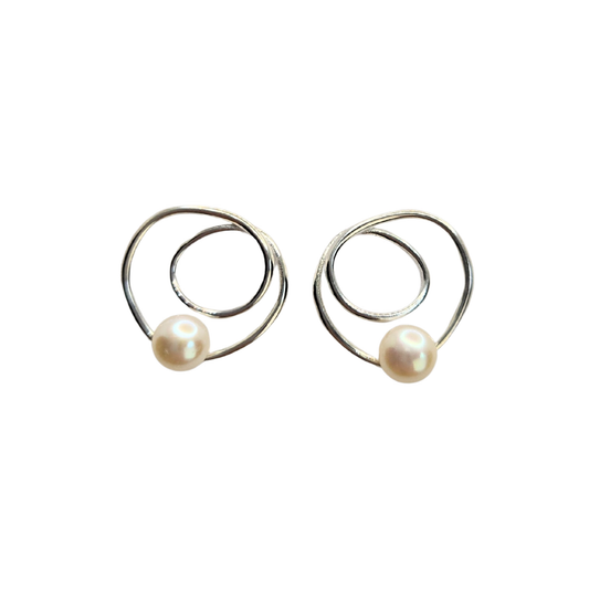 Orbit Pearl Studs