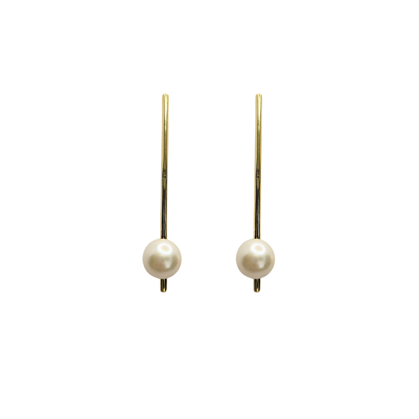 Linear Pearl Earrings