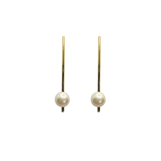 Linear Pearl Earrings