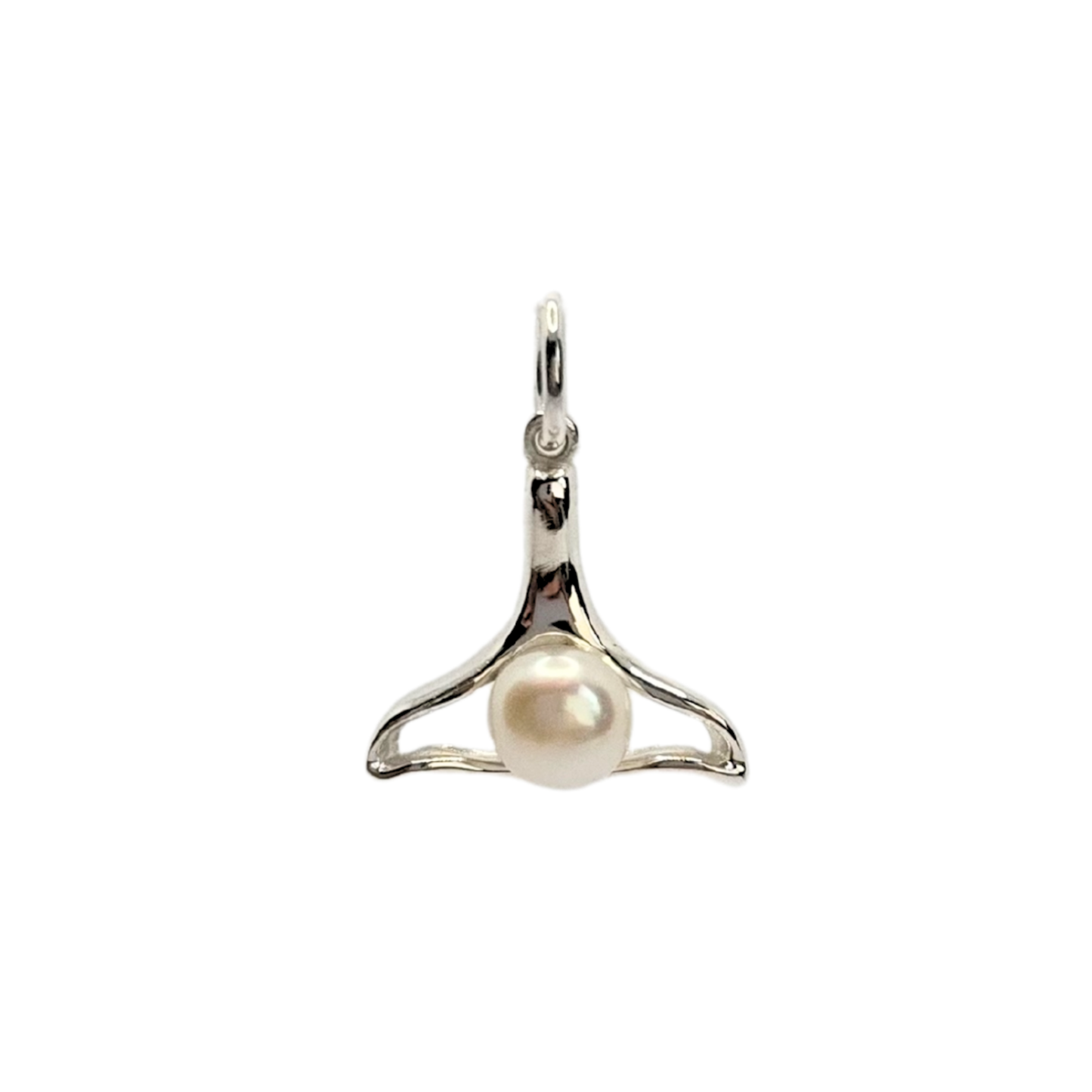 Whale Tail Pearl Pendant