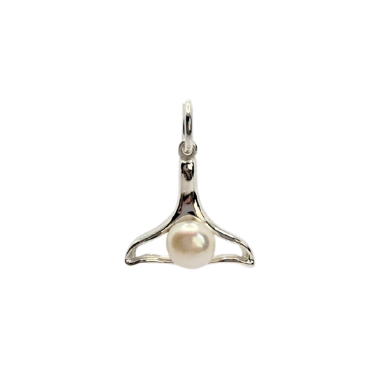 Whale Tail Pearl Pendant