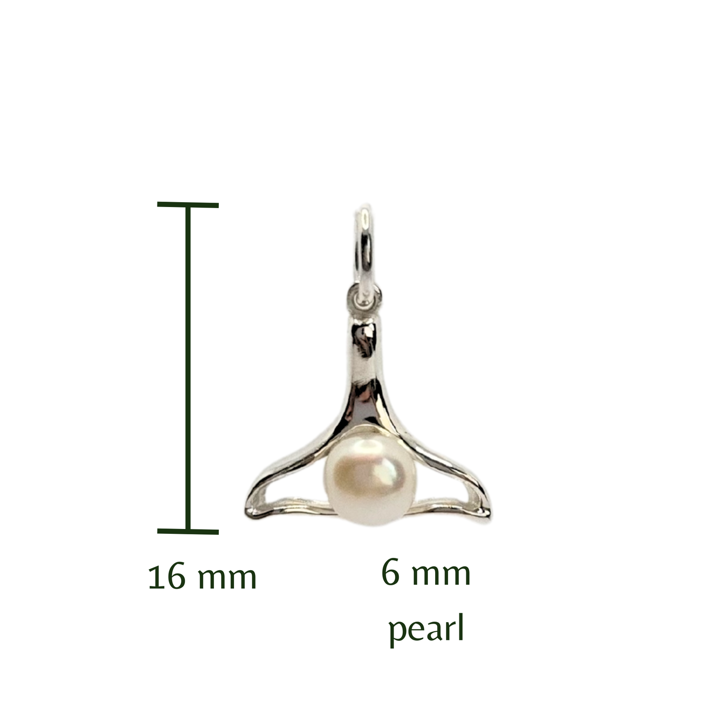 Whale Tail Pearl Pendant