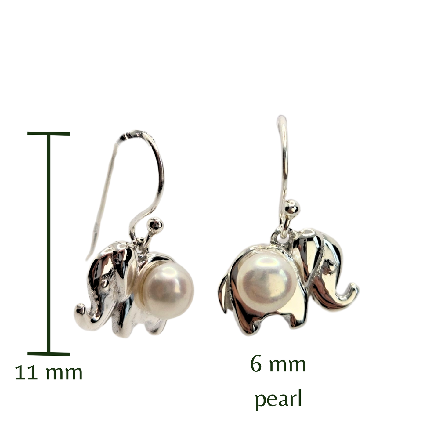 Lucky Elephant Pearl Earrings