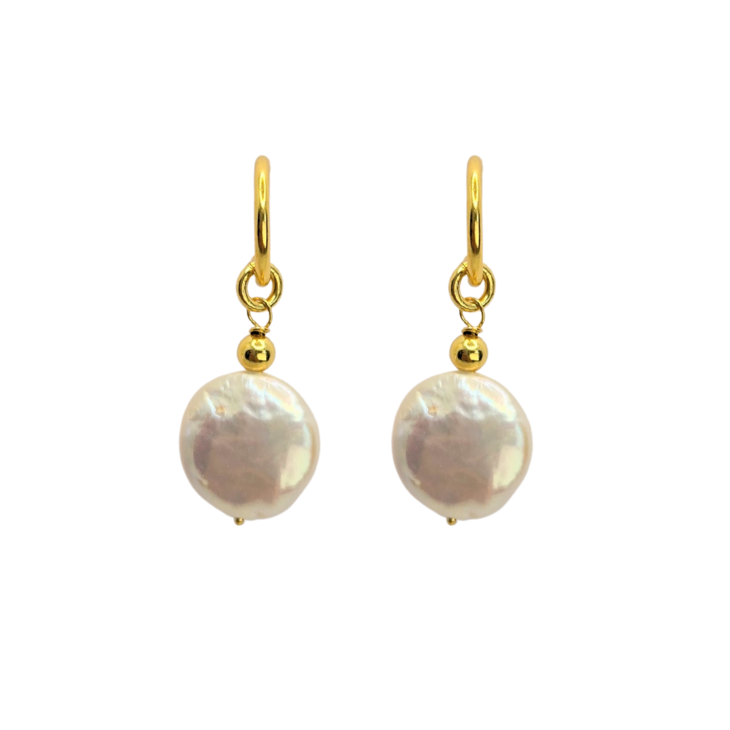 Classic Coin Pearl Hoops
