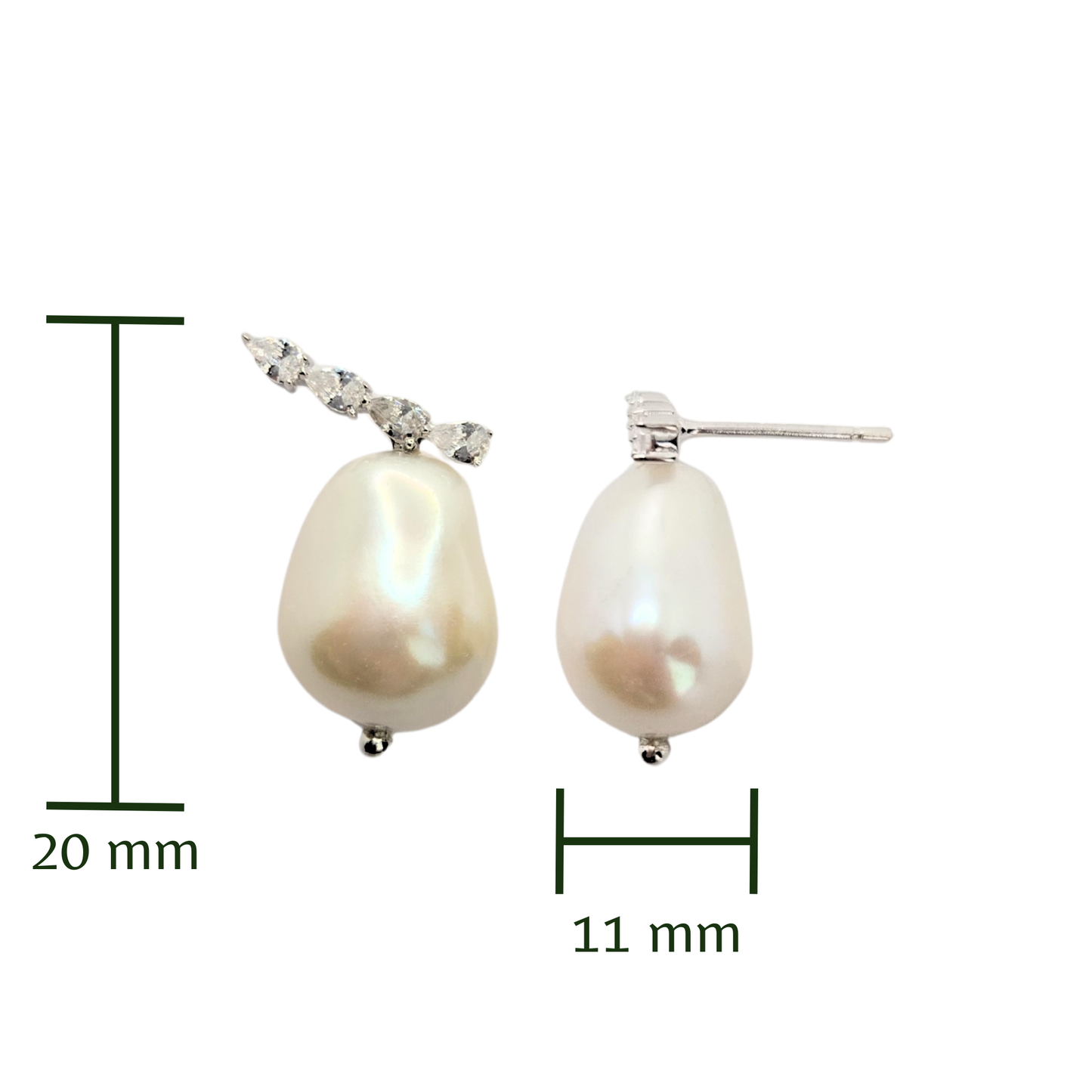 Organic Pearl Earrings
