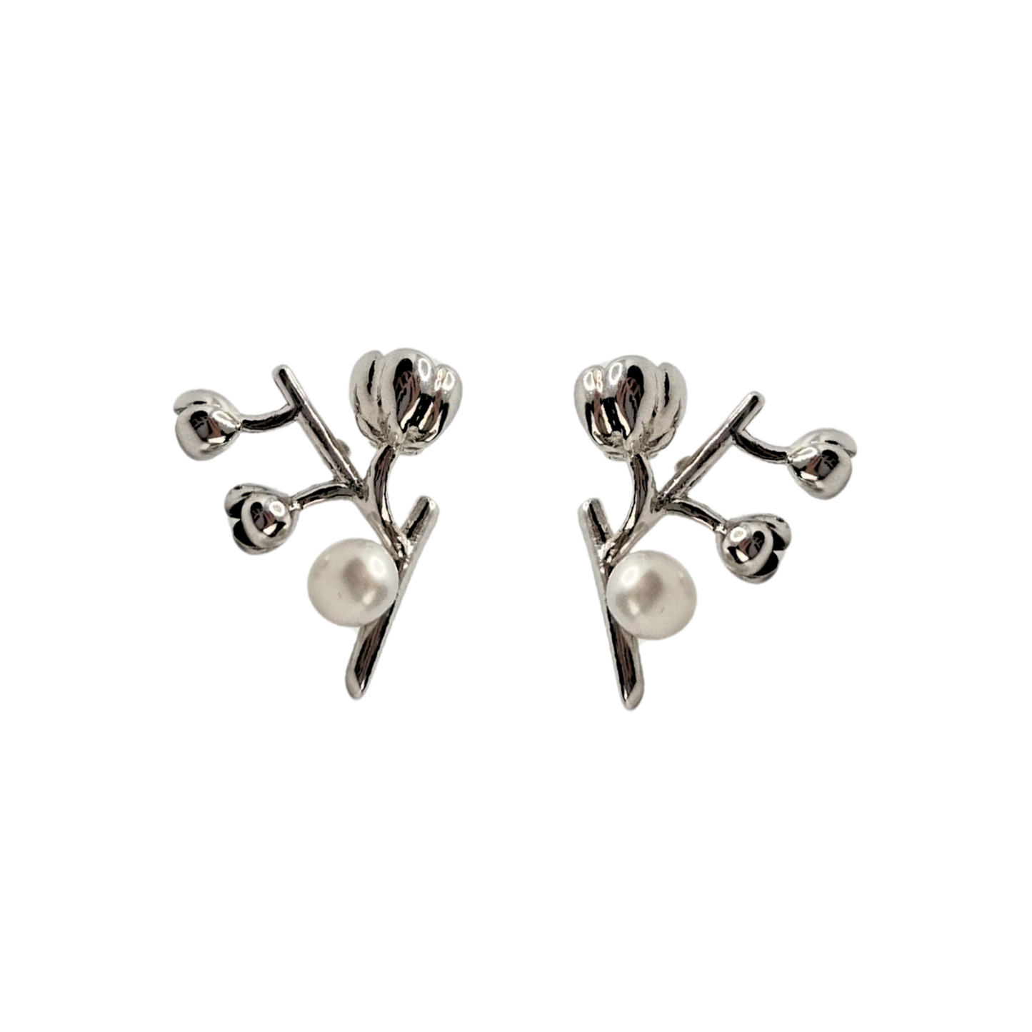 Botanical Pearl Studs