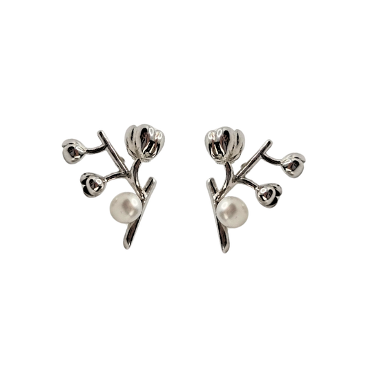 Botanical Pearl Studs