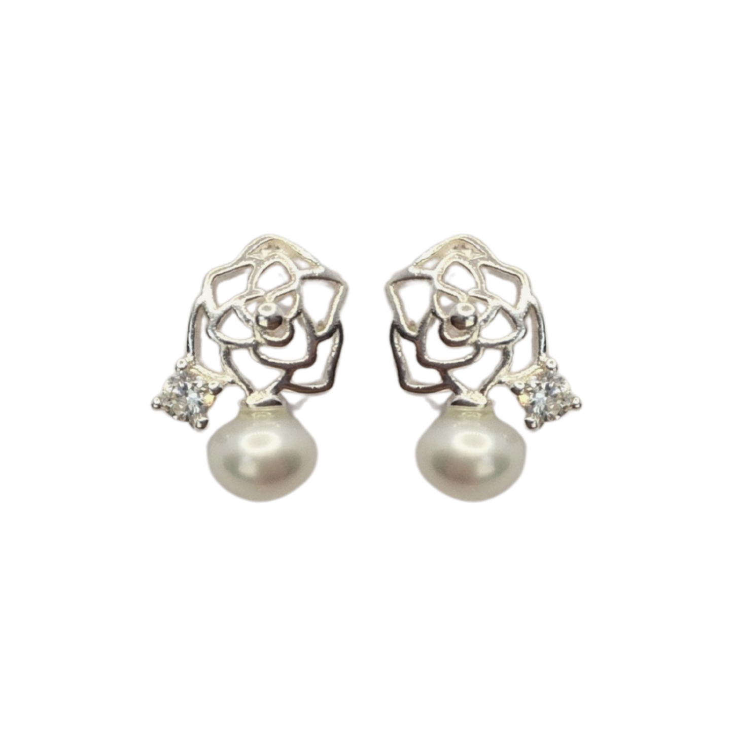 Floral Pearl Studs