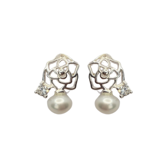 Floral Pearl Studs