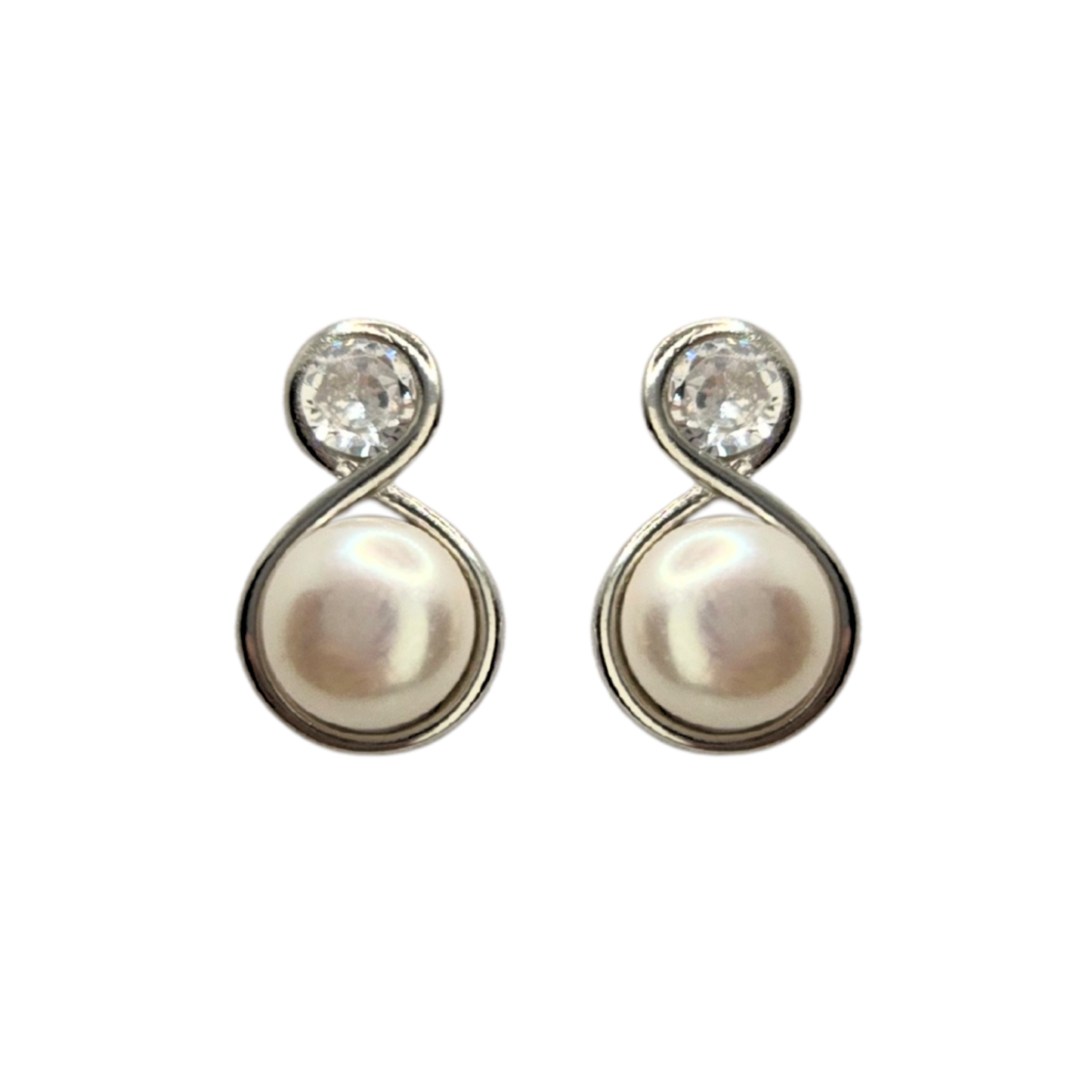 Infinity Pearl Studs