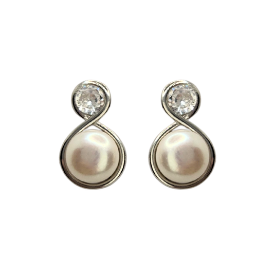 Infinity Pearl Studs