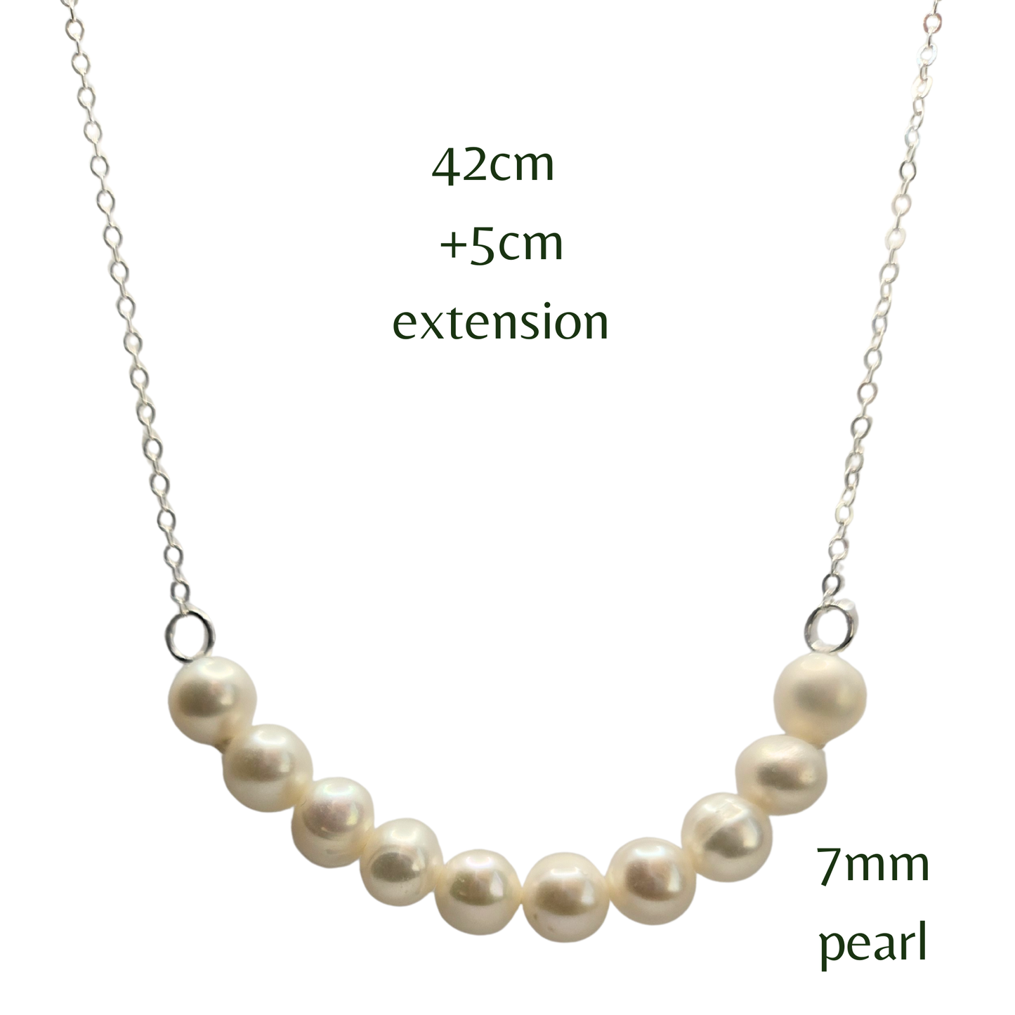 Row Minimal Pearl Necklace