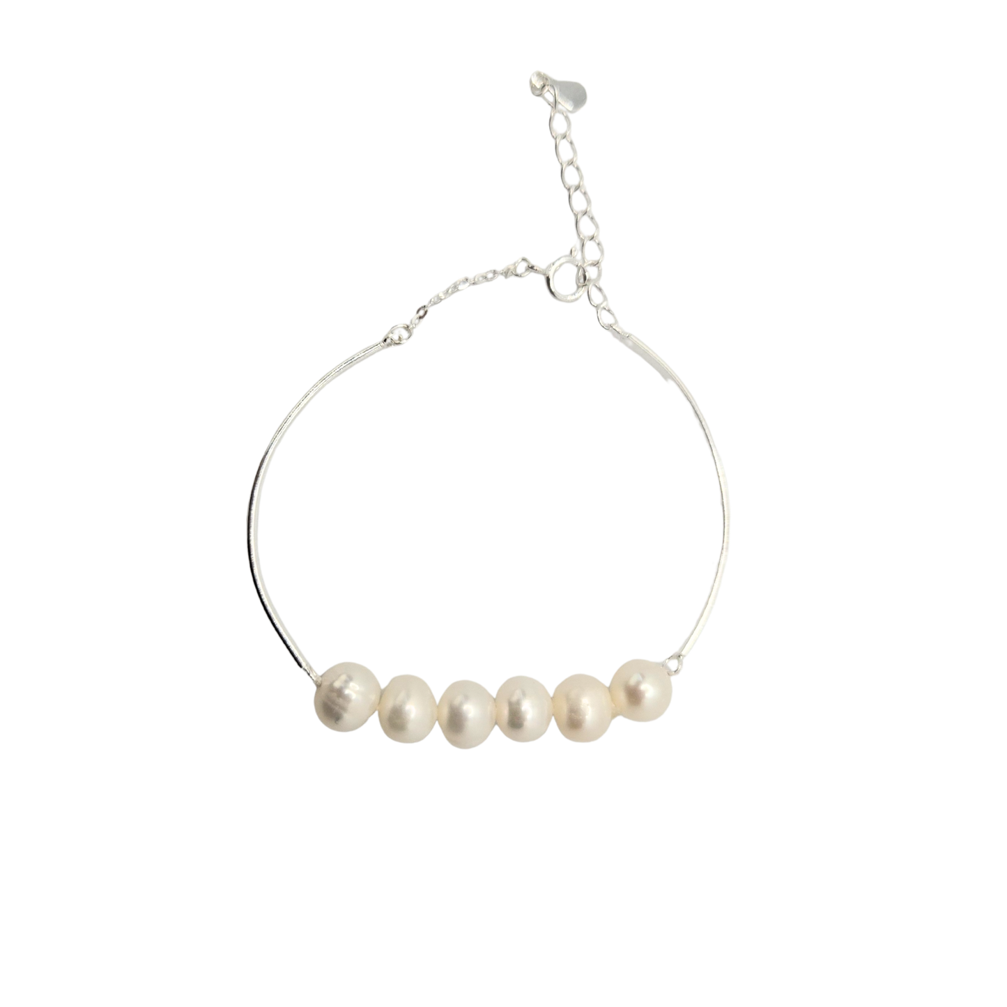 Row Minimal Pearl Bracelet