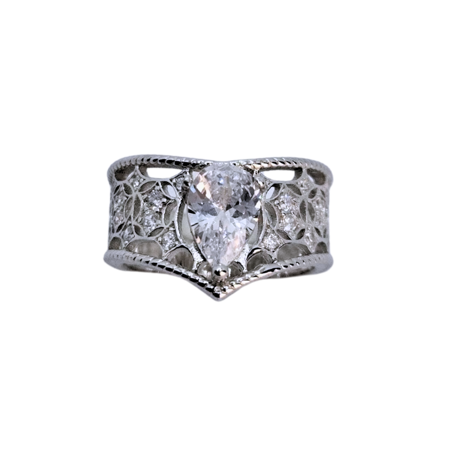 Moonlit Drop Ring