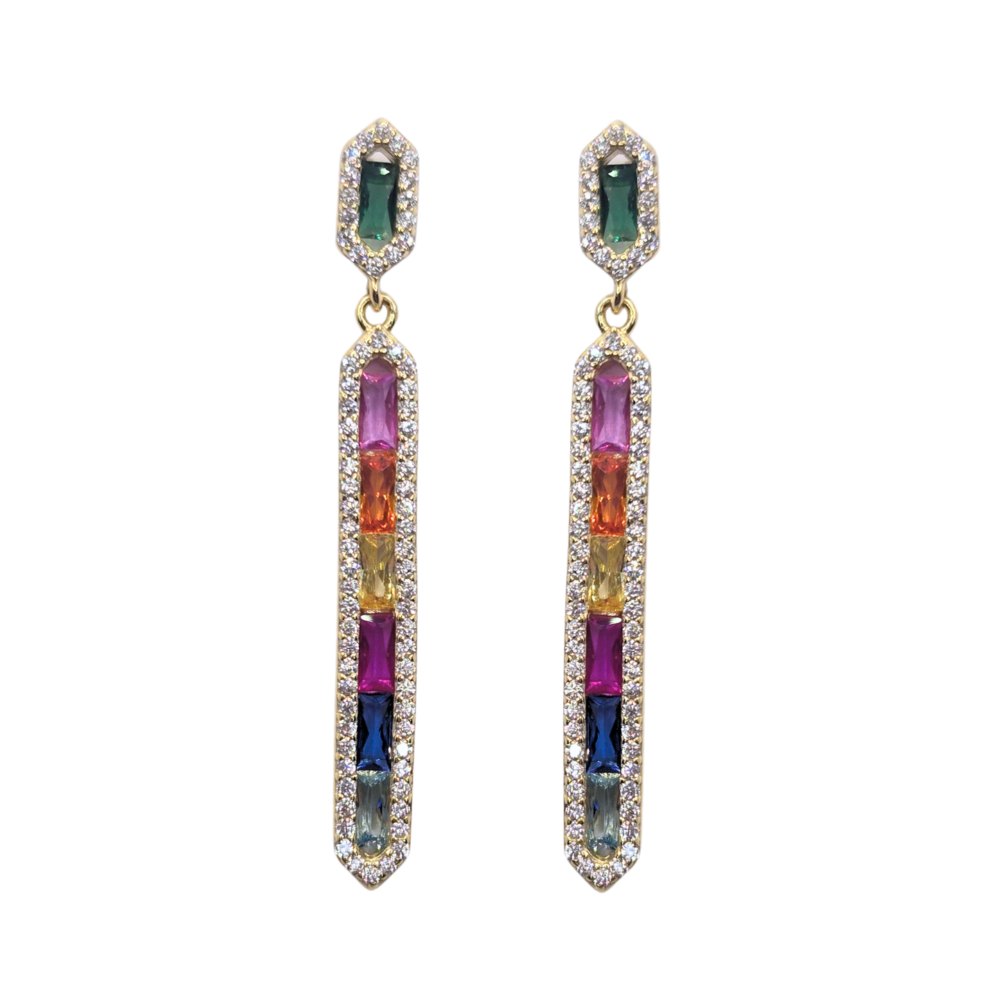 Cascading Rainbow Earrings