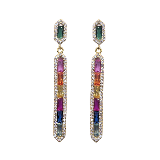 Cascading Rainbow Earrings
